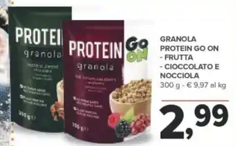 Todis Granola Protein Go On Frutta, Cioccolato E Nocciola 300 g offerta