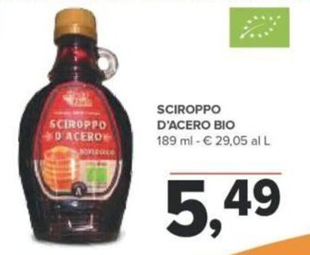 Todis Sciroppo D'Acero Bio 189 ml offerta