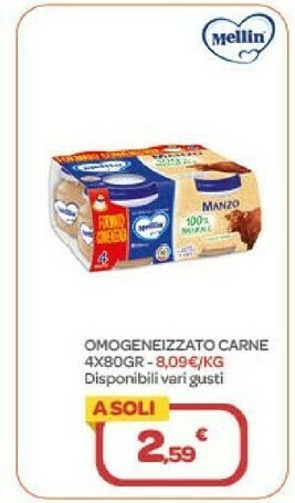 Bimbo Store Mellin Omogeneizzato Carne offerta