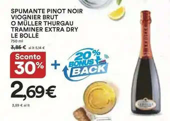 Coop Le Bolle Spumante Pinot Noir Viognier Brut offerta