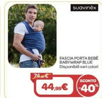 Bimbo Store Suainex Fascia Porta Bebe Babywrap Blue offerta