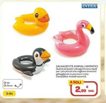 Bimbo Store Intex Salvagente Animali offerta