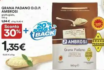 Coop Ambrosi Ambrosi - Grana Padano Fresco di Grattugia 100 g(ml) offerta
