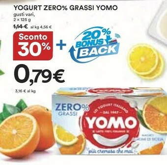 Coop Yomo Yogurt Zero% Grassi offerta