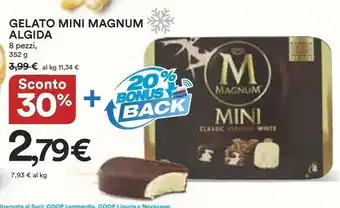 Coop Algida Magnum Mini Classic Almond White offerta