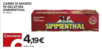 Coop Simmenthal Carne Di Manzo In Gelatina offerta