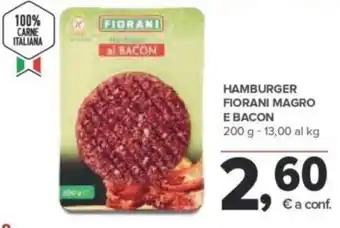 Todis Hamburger Fiorani Magro E Bacon 200 g offerta