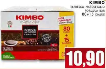 La Mimosa Supermercati Kimbo Espresso Napoletano Formula Bar 80+15 Cialde offerta