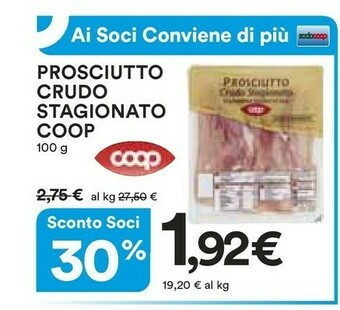 Ipercoop Prosciutto crudo offerta