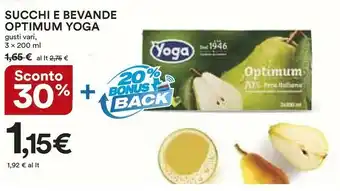 Ipercoop Yoga succhi offerta
