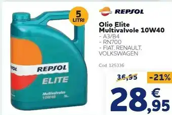 Norauto Olio Elite Multivalvole 10W40 offerta