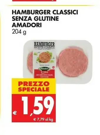 Tigros Amadori Hamburger Classici Senza Glutine offerta