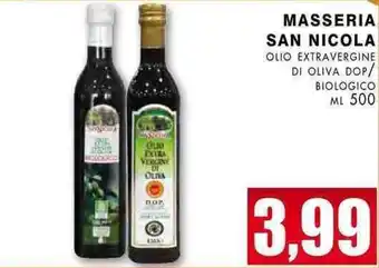 Masseria San Nicola Olio Extravergine di Oliva DOP/Biologico ml 500