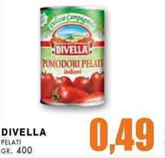 La Mimosa Supermercati Divella Pelati gr. 400 offerta