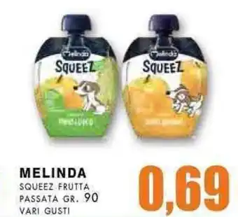 Melinda Squeez Frutta Passata gr. 90 vari gusti
