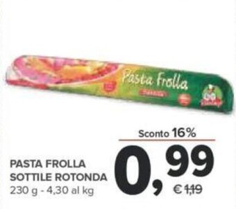Todis Pasta Frolla Sottile Rotonda 230 g offerta