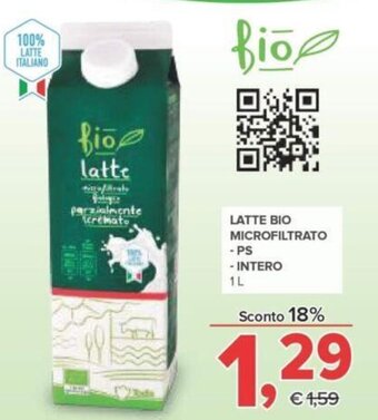 Todis Latte Bio Microfiltrato PS, Intero 1 L offerta