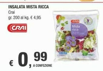 Crai Crai - Insalata Mista Ricca 200 G offerta