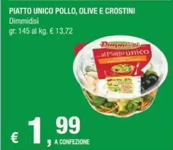 Crai Dimmidisì I Piatti Unici Insalatone Arricchite Con Pollo, Olive Nere E Crostini Saporiti 145 G(ml) offerta