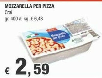 Crai Crai - Mozzarella Per Pizza 400 G offerta