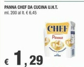 Crai Parmalat Panna Chef 200 G(ml) offerta
