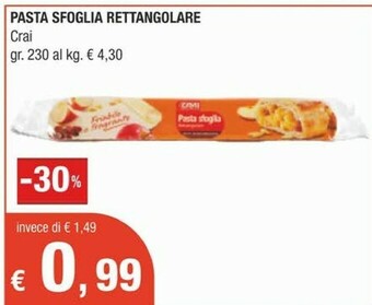 Crai Crai - Pasta Sfoglia Rotonda 230 G(ml) offerta