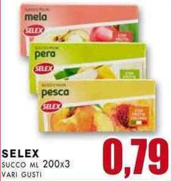 Selex Succo ml 200x3 vari gusti
