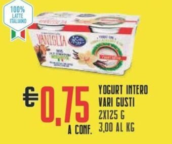 Todis Yogurt Intero Vari Gusti 2 x 125 g offerta