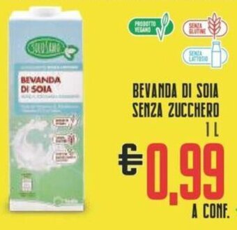 Todis Bevanda Di Soia Senza Zucchero 1 l offerta