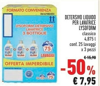 Conad Lysoform Detersivo lavatrice offerta