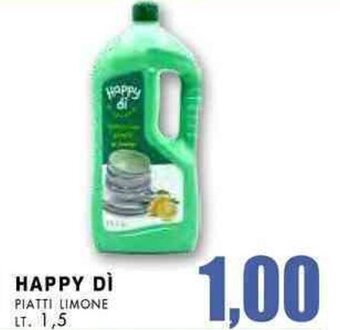 La Mimosa Supermercati Happy Dì Piatti Limone lt. 1,5 offerta