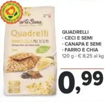 Todis Quadrelli Ceci E Semi, Canapa E Semi, Farro E Chia 120 g offerta