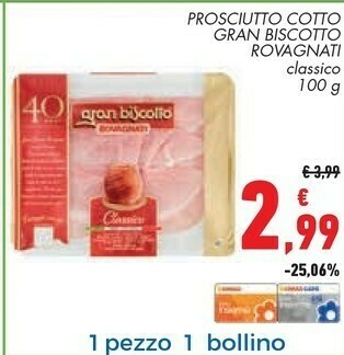 Conad Rovagnati Prosciutto cotto offerta