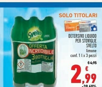 Conad Svelto Detersivo piatti offerta