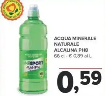 Todis Acqua Minerale Naturale Alcalina PH8 66cl offerta