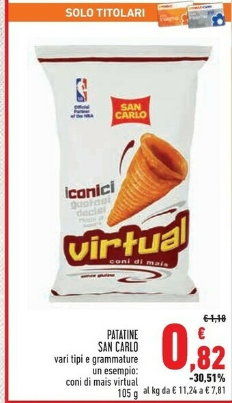Conad San Carlo Patatine fritte offerta