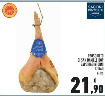 Conad Sapori Prosciutto San Daniele offerta