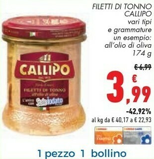 Conad Callipo Tonno offerta