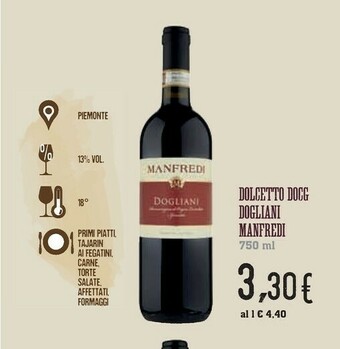 Conad Manfredi Vino rosso offerta