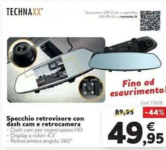 Norauto Specchio Retrovisore Con Dash Cam E Retrocamera offerta
