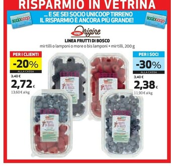 Coop Frutti di bosco offerta