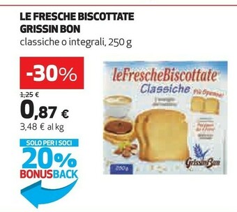 Coop Grissin bon Fette biscottate offerta