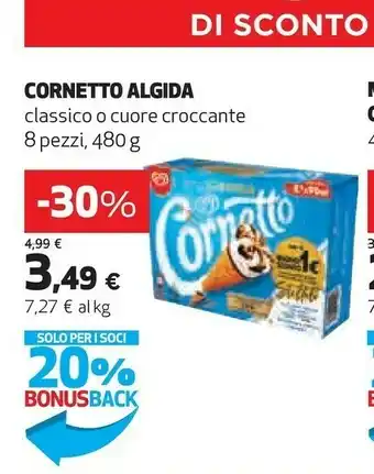 Coop Cereal Cornetto Algida offerta