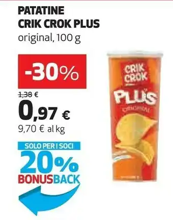 Coop Crik crok Snack offerta