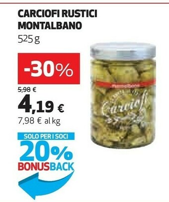Coop Montalbano Carciofi Rustici offerta