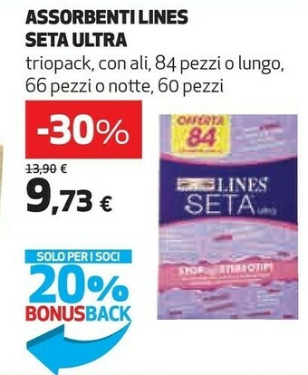 Coop Lines Assorbenti Seta Ultra offerta