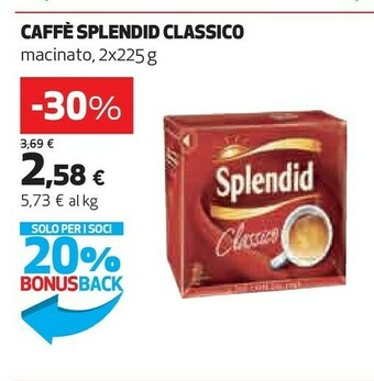 Coop Splendid Caffè Classico offerta