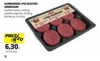 Coop Ambrosini Hamburger I Piu Gustosi Mediterraneo offerta