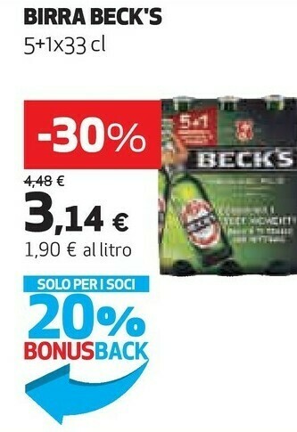 Coop Beck's Birra offerta