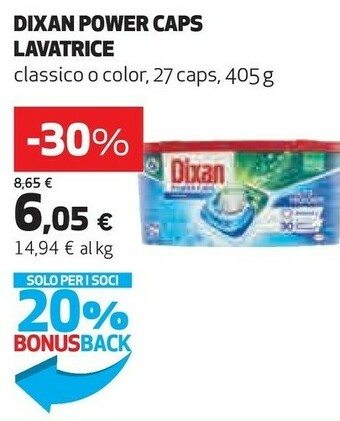 Dixan Power Caps Lavatrice